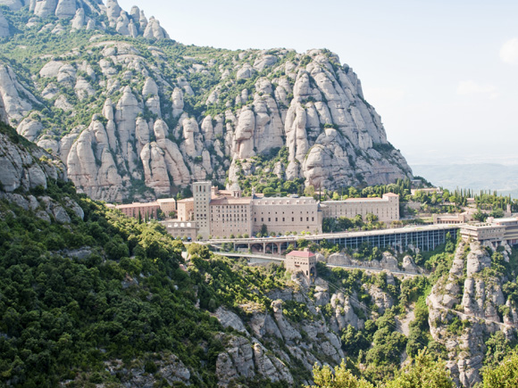 Montserrat, located in the Catalan mountains